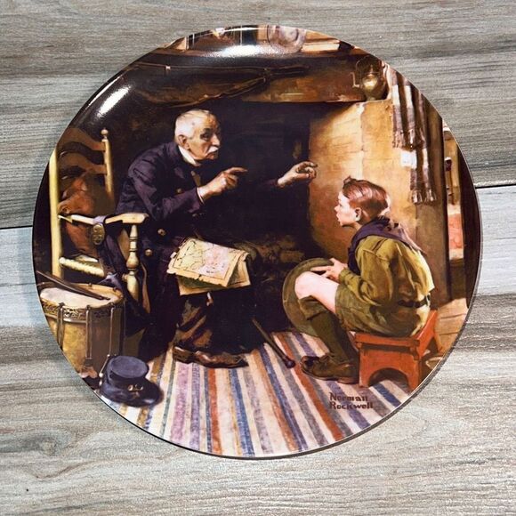 Norman Rockwell "The Veteran" Plate, Bradford Exchange - Picture 1 of 8